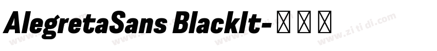 AlegretaSans BlackIt字体转换